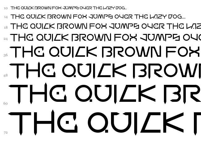 Wander Z font waterfall